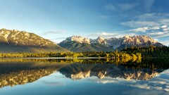 nature landscape Mountains reflection water