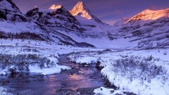 nature landscape Mountains snow