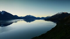 nature landscape New Zealand Mountains water reflection