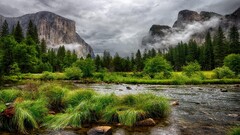 nature landscape river Mountains