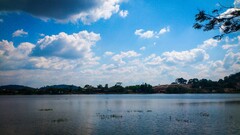 nature landscape river sky clouds water