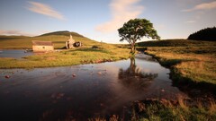 nature landscape river Trees water ruin