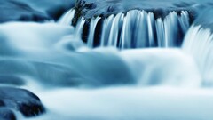 nature landscape waterfall long exposure river water blue