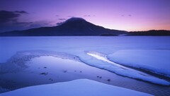 nature mount fuji landscape Mountains snow winter ice dusk
