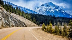 nature Mountains Canada road landscape