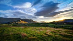 nature Mountains field grass