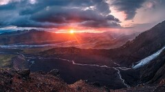 nature Mountains landscape river Max Rive sunset 500px glaciers