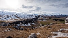 nature Mountains rocks snow plains hills