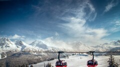 nature Mountains snow landscape