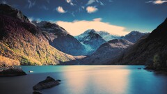 nature Mountains water