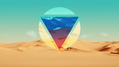 nature polyscape desert landscape artwork triangle shapes dunes