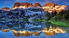 nature reflection Mountains snow glacier national park