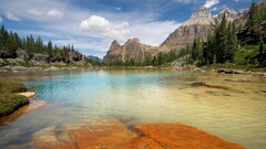 nature river Mountains Canada landscape water Lake