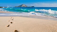 nature sand beach waves