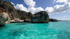 nature Sea cliff clouds