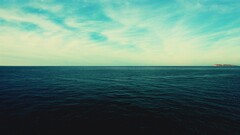 nature Sea horizon sky teal cyan