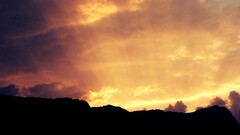 nature silhouette skyscape clouds orange sky