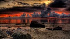 nature sky beach clouds sunlight