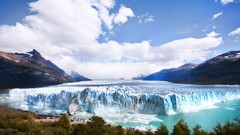 nature snow landscape clouds ice