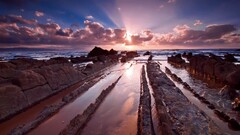 nature sunset Sea clouds sky