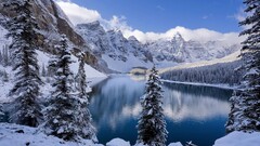 nature winter snow moraine lake Canada