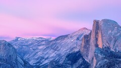 nature Yosemite National Park Mountains purple sky USA rock