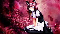 nekomimi maid maid outfit anime girls cat ears