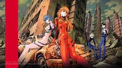 neon genesis evangelion asuka langley soryu ayanami rei Car ruin