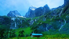 nepal himalayas cabin Mountains nature