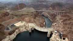 nevada USA dam aerial view Bridge Hoover Dam