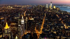 new york city cityscape USA lights