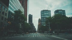 new york city cityscape USA street urban