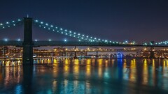 new york city east river cityscape Bridge