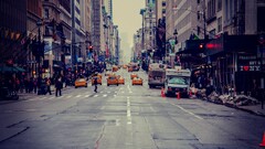 new york city traffic street Taxi USA urban City cityscape road