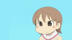 Nichijou Aioi Yuuko Anime cyan background cyan