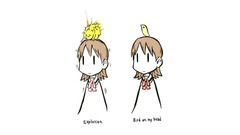 Nichijou Aioi Yuuko Anime white background brunette text