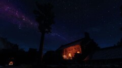 night sky lights House