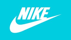 Nike Sport Sports logo cyan background cyan