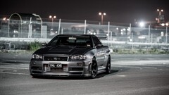 Nissan Skyline Skyline R34 Car vehicle silver cars