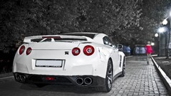 Nissan white cars vehicle nissan gt-r