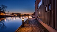 Norway dusk town water