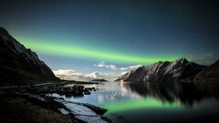 Norway Mountains lofoten aurorae Lake photography nature fjord