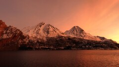 Norway snow landscape Mountains nature sunlight