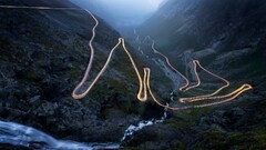 Norway Trollstigen long exposure road landscape water Mountains