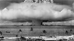 Nuclear bombs beach Sea atomic bomb photography explosion