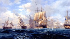 ocean battle sailing ship Sea artwork ship