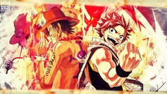 One Piece fairy tail portgas d ace Dragneel Natsu fire Anime