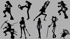 One Piece Minimalism anime boys anime girls silhouette Anime