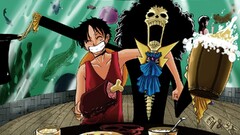 One Piece monkey d luffy brook Anime