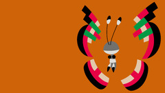 orange background Anime Vivillon